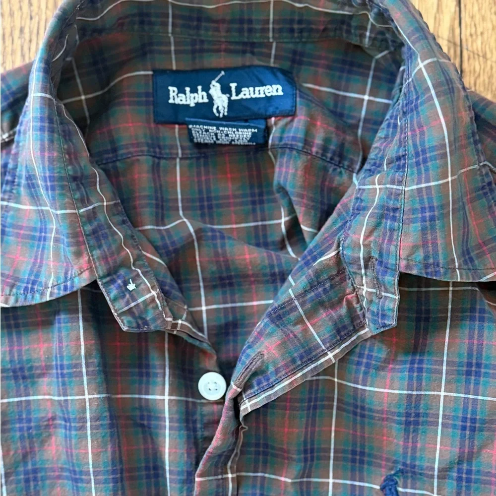 Ralph Lauren Plaid Button Down - Size 12